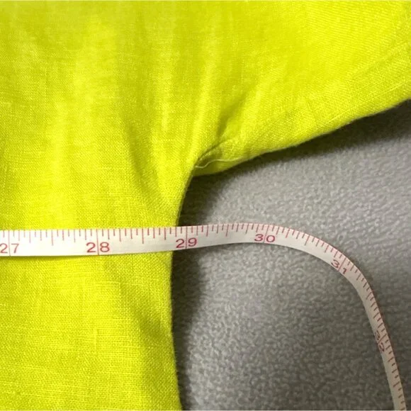 Ali Miles Womens Button Back Lime Poncho Top 2X Loose Fit 100% Cotton - Picture 7 of 8